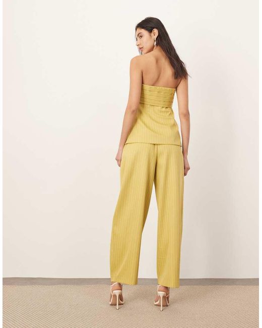Pantaloni Bombati Sartoriali Pistacchio A Righe di ARRANGE in Metallic