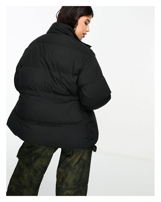 The Couture Club Black Oversized Pleated Puffer Jacket
