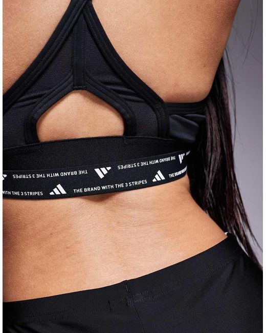 Adidas Originals Black Adidas Training Aerct Bra
