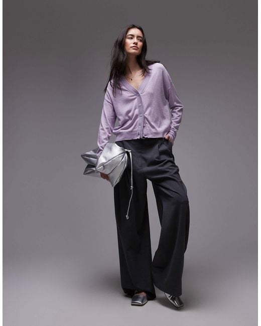 Mango Purple – oversize-strickjacke