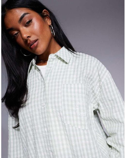 Camisa A Cuadros Pastel De Weekend Collective (Parte De Un Conjunto) ASOS de color Gray