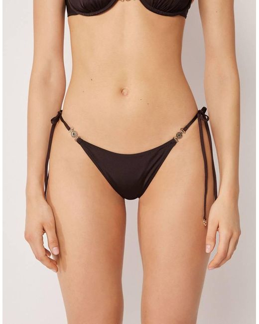 Calzedonia Natural Tie Bikini Bottoms Minimal Fit
