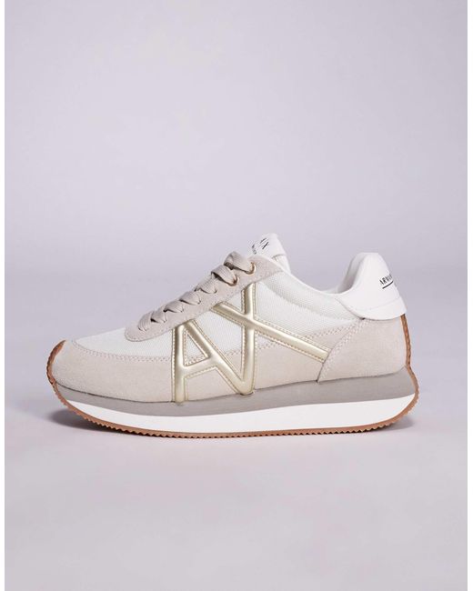 ARMANI EXCHANGE White Logo Trainers