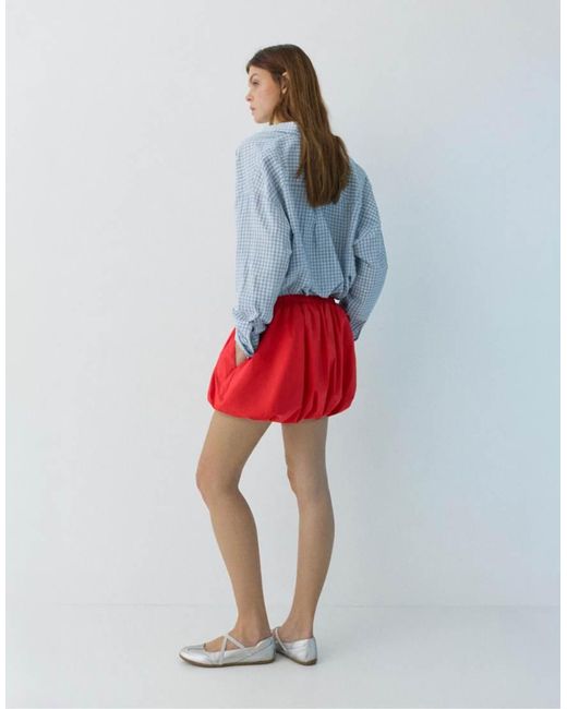 Pull&Bear Blue Balloon Mini Skirt
