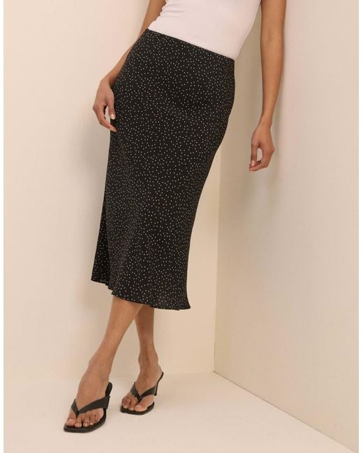 Nobody's Child Natural Polka Dot Mila Midi Skirt
