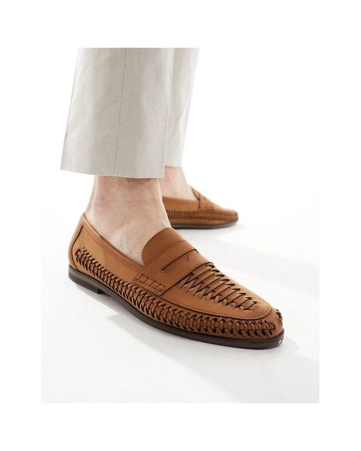 Schuh White Reem Woven Loafers for men