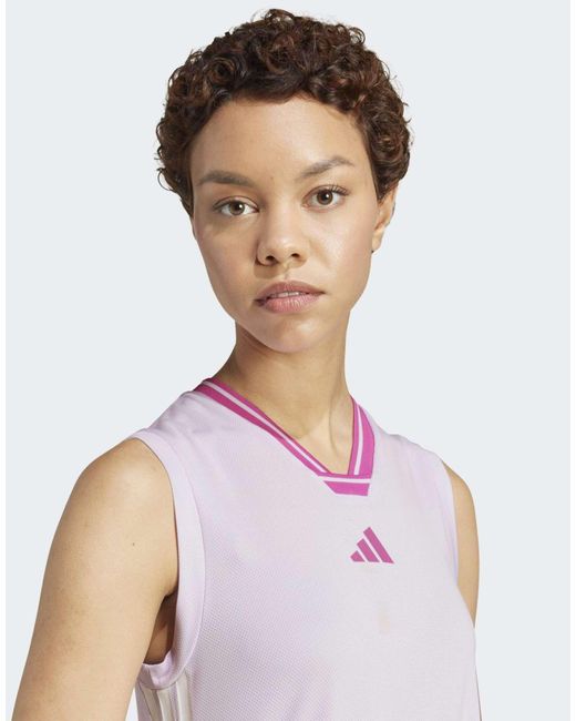 Adidas Purple – tiro cut – langes kleid aus weichem netzstoff