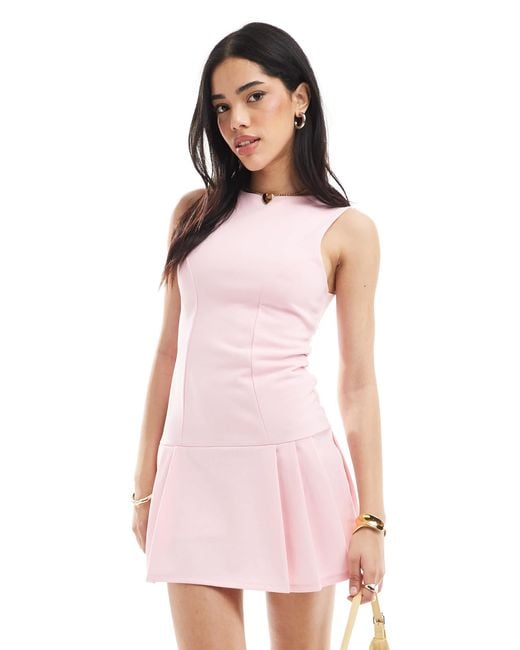 Miss Selfridge Pink – gefüttertes kleid aus scuba-stoff