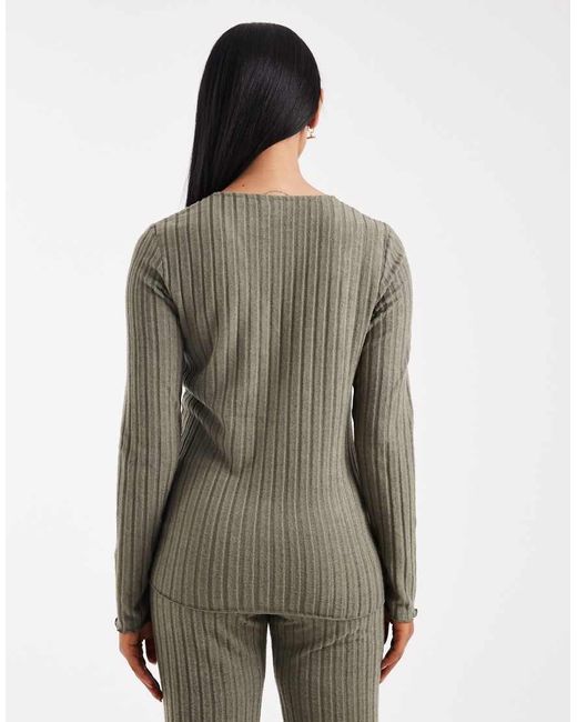 Mama.licious Gray Mamalicious Maternity Super Soft Rib Knited Nursing Friendly Henley Top Co-ord