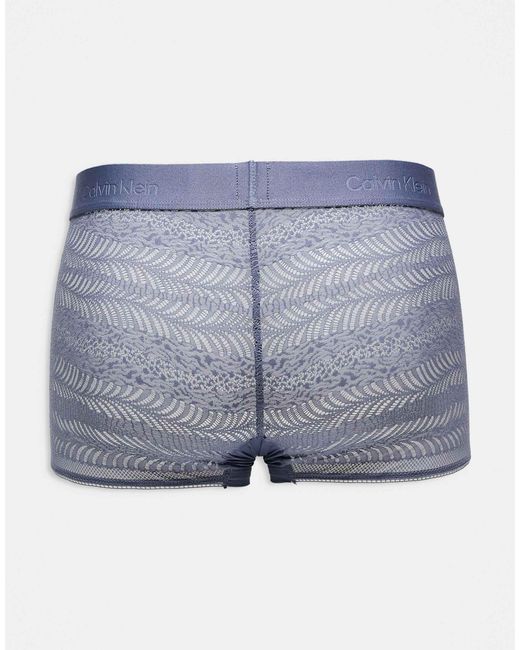 Calvin Klein Blue Sculpt Lace Low Rise Trunk for men