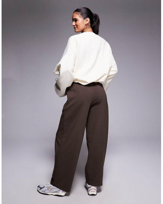 Kaiia Brown Exclusive Cotton Rich Seam Detail Barrel Leg joggers