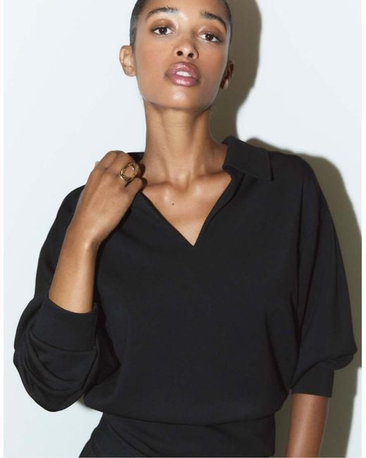 Stradivarius Black Soft Touch Sweatshirt