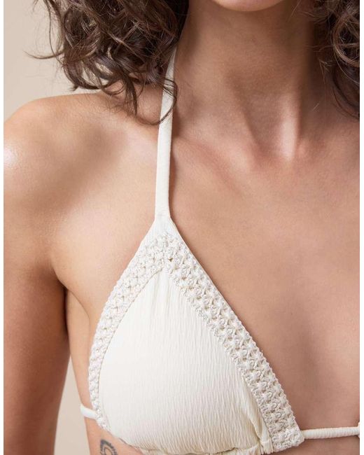 Calzedonia Natural Triangle Bikini Top Silky Twist