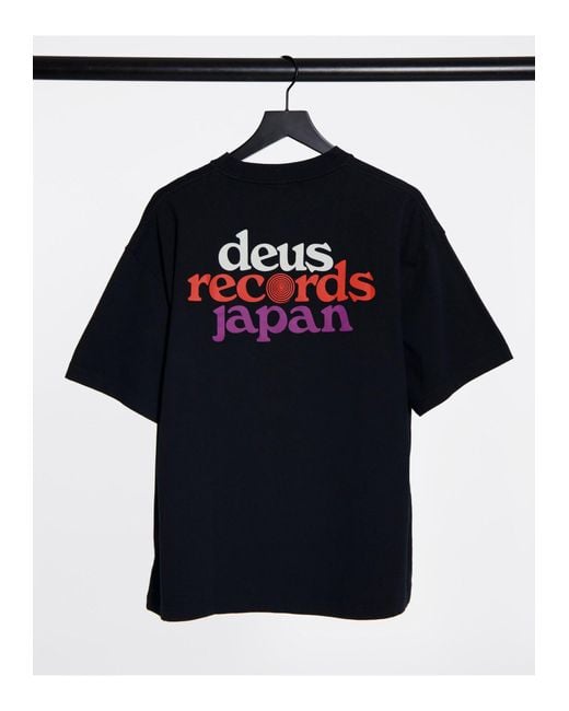 Deus Ex Machina Black Records Strata T-shirt for men