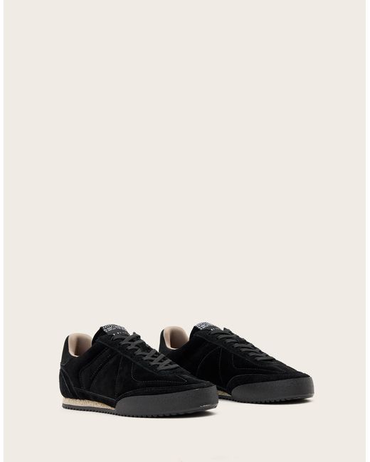 AllSaints – harri – flache sneaker in Black für Herren