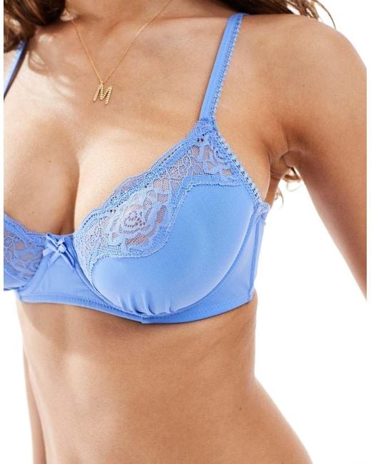 Cotton On Blue Sabrina Lace Underwire Bra