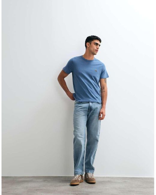 Abercrombie & Fitch Blue Slim Fit Icon Logo T-shirt for men