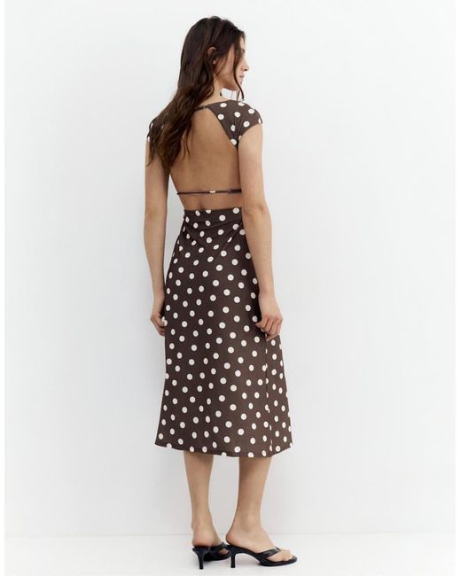 Pull&Bear Multicolor Short Sleeve Midi Dress