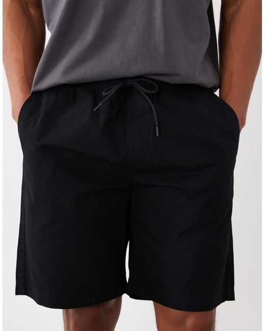 Jack & Jones Black Drawstring Chino Shorts for men