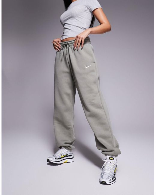 Nike Gray Phoenix Fleece Oversized Sweatpants
