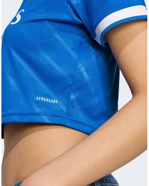 Adidas Blue Real Madrid 25/26 Cropped Third Jersey