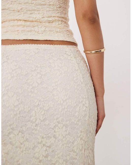 Nia Natural Normandie Lace Midaxi Skirt