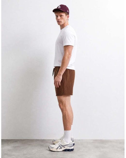 ASOS White Wide Textured Shorts for men