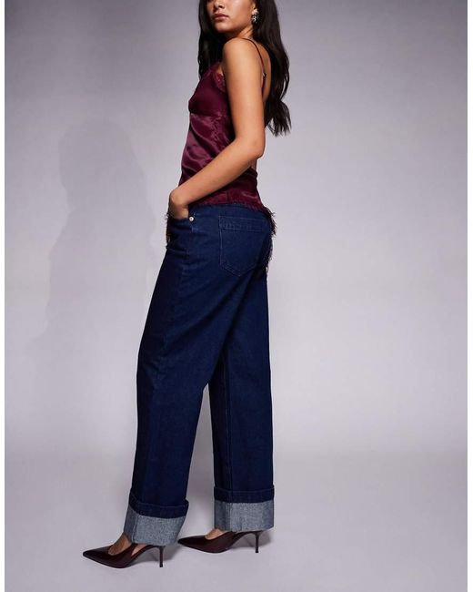Abrand Jeans Blue 99 Low baggy Turn Up Jeans