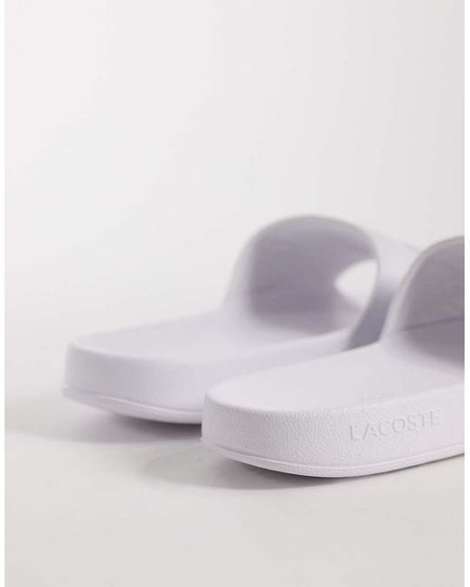 Lacoste White Serve 0.0 Logo Sliders
