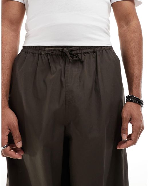 ASOS White Oversized baggy Pants With Side Piping for men