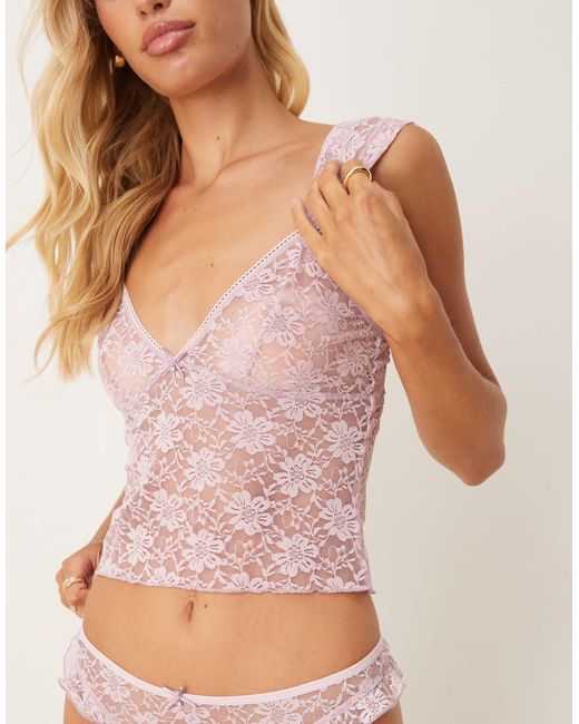 ASOS Brown – fleur – set aus spitze