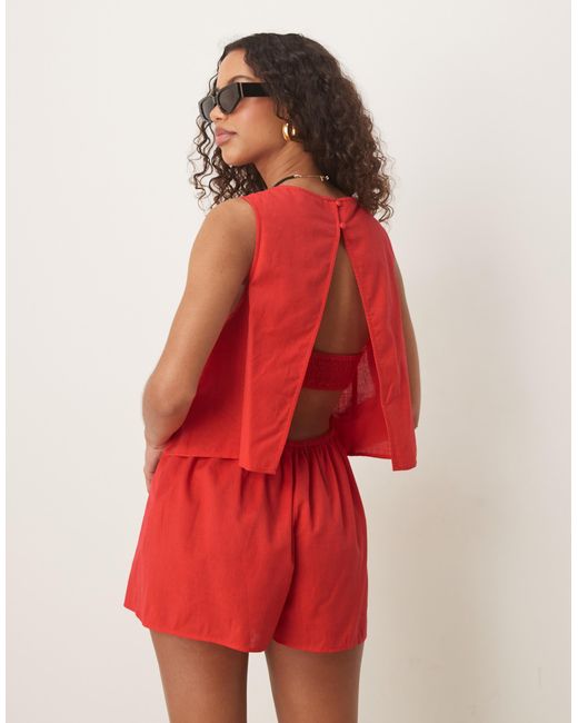 ASOS Red – zweilagiger playsuit