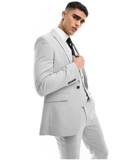 Wedding - giacca da abito super skinny di ASOS in White da Uomo