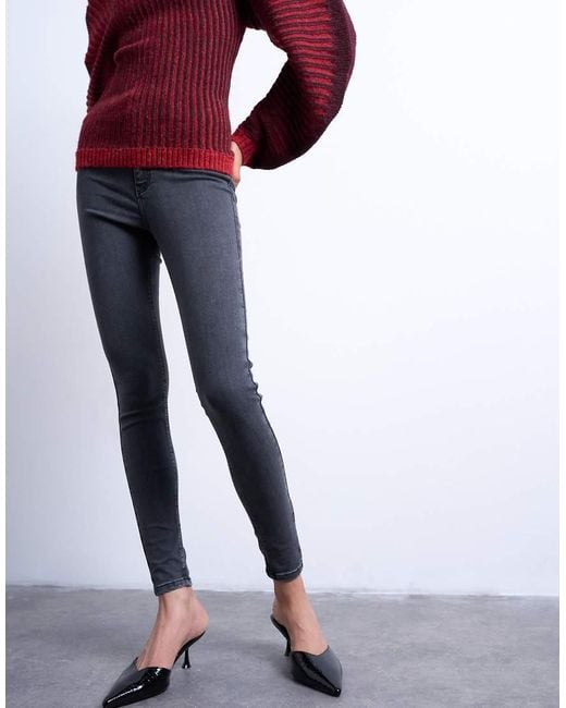 TOPSHOP Red Joni High Rise Super Skinny Jean