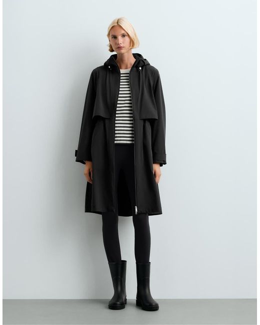 Oysho White Long Extra Lightweight 10K Waterproof Jacket