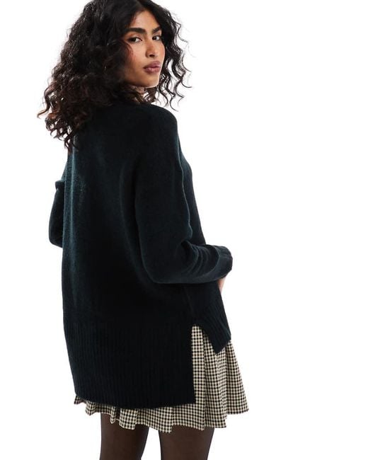 Vero Moda Black Oversized High Neck Jumper