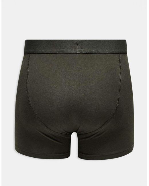 Confezione Da 3 Boxer Neri, Talpa E Verde Scuro di Weekday in Black da Uomo
