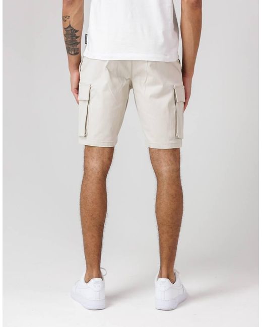 French Connection Blue 2 Pack Cotton Cargo Shorts for men