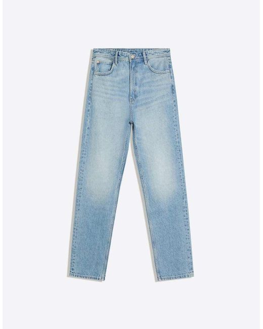 Bershka Gray Straight-leg Jeans for men