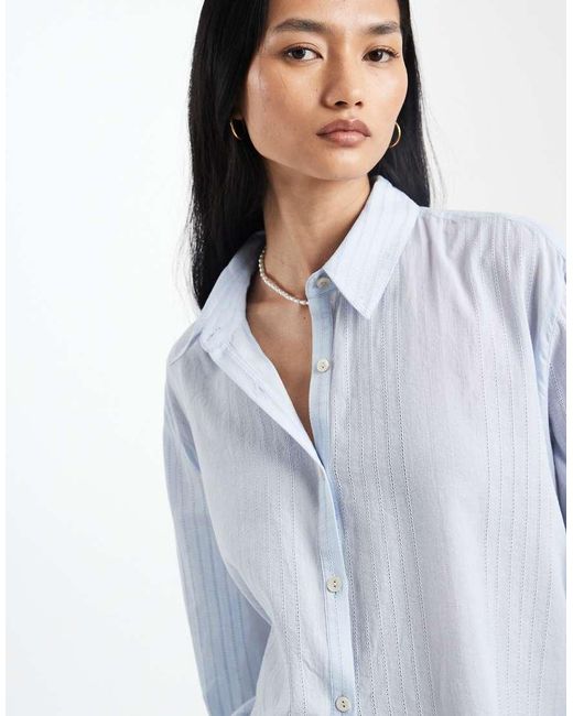 Cotton On Blue Haven Cotton Textured Dad Shirt