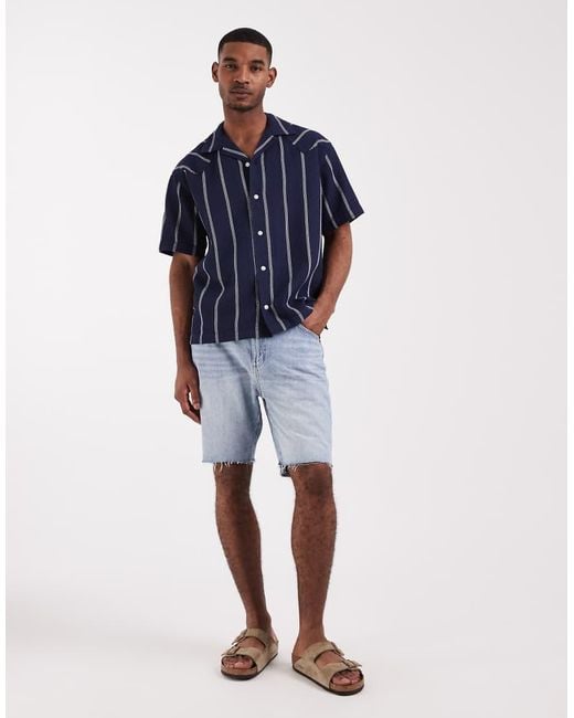 Wrangler Blue Short Sleeve Resort Shirt for men