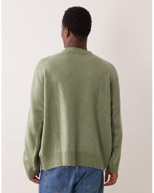 ASOS – super-oversize-strickpullover in Green für Herren