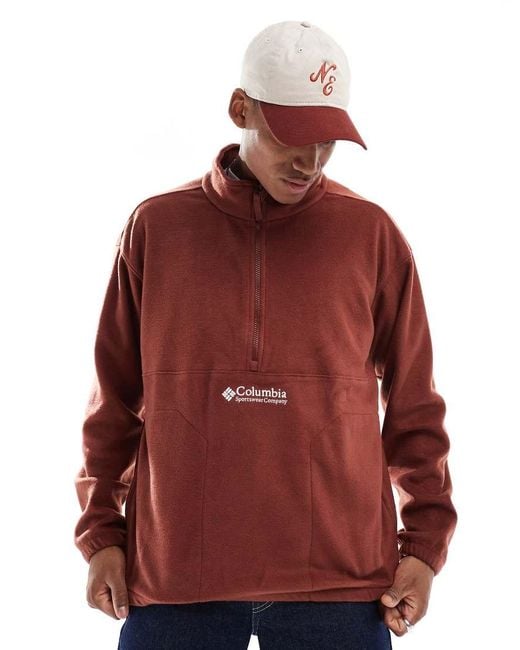 Columbia Red Bent Bough 1/2 Zip Fleece for men