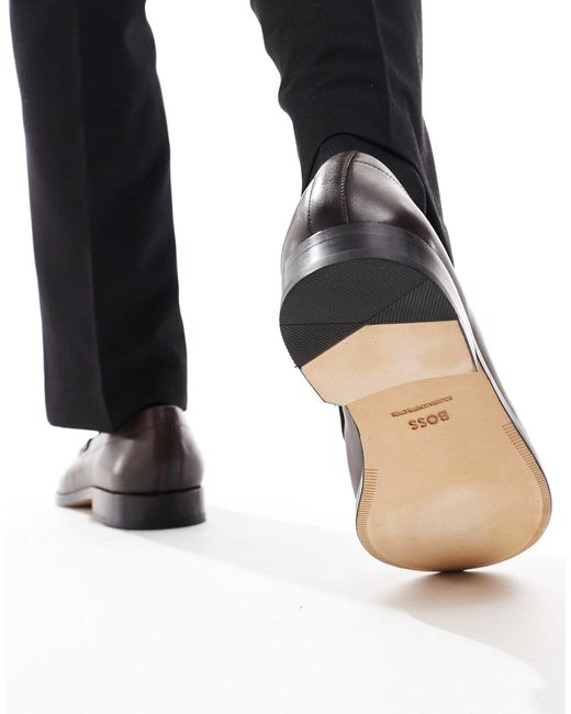 Boss Black Boss Flex Comfort Sole Leather Loafers for men
