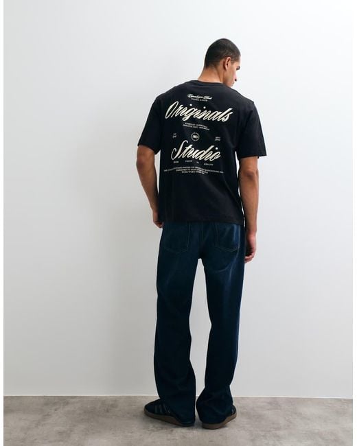 Jack & Jones Blue Original Studios Oversized T-Shirt for men