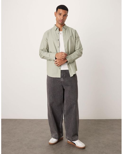 Calvin Klein Natural Long Sleeve Oxford Shirt for men