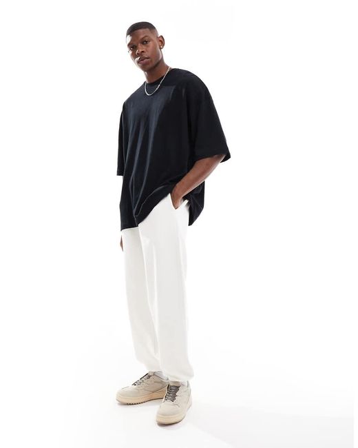 Joggers Beis Extragrandes Texturizados De (Parte De Un Conjunto)-Blanco ASOS de hombre de color White