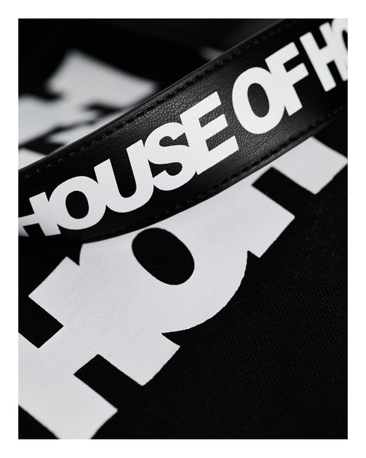 Bolso tote grande negro con estampado blanco House of Holland de color Multicolor