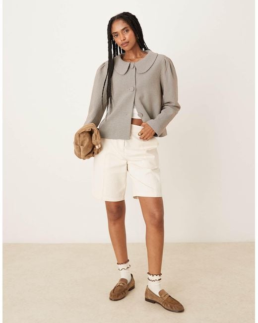 Glamorous Natural Crop Smock Pea Style Coat