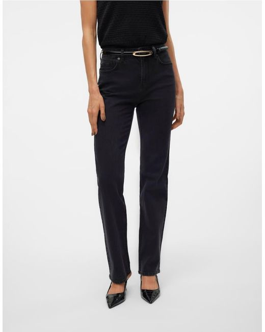 Vaqueros Negros De Corte Recto De Vero Moda de color Black